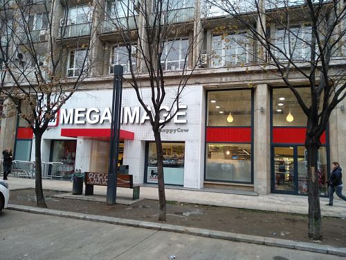 Outside at Mega Image - General Gheorghe Magheru in Bucharest