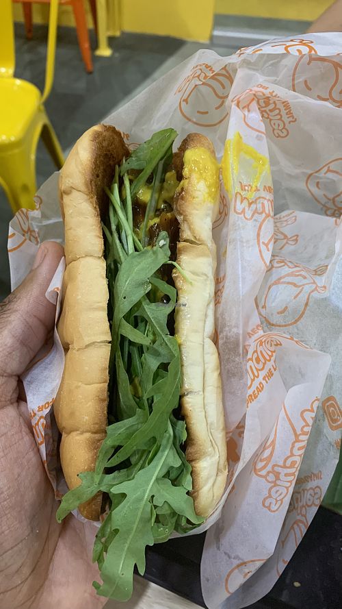 Hot dog  at Munchies Tha Phae Gate in Chiang Mai