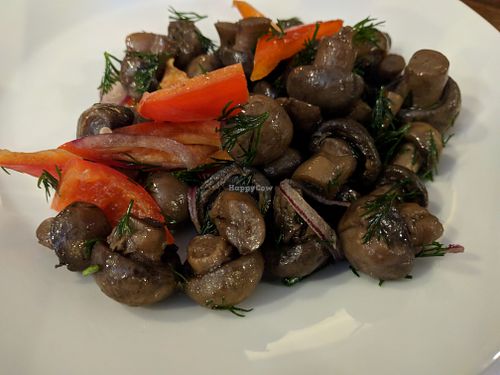 Side of mushrooms at Troitsky Most - Nab Reki Moyki in St Petersburg