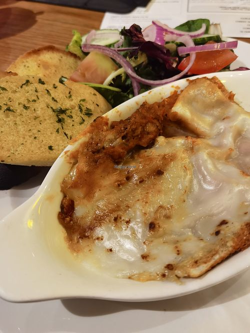 Lentil and butternut lasagne.  at Hilton Brook in Derby