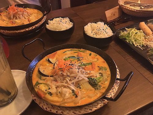 Vegan red curry with tofu at Saigon in Jena