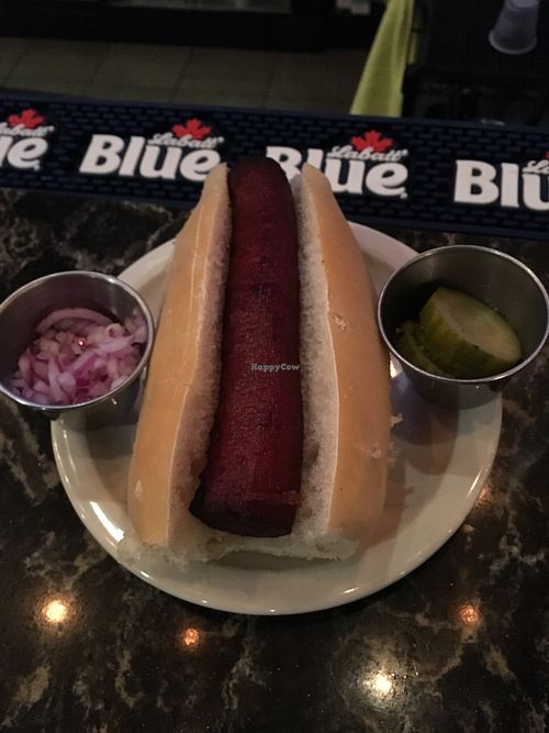 Carrot dog at The Old Stone Tavern in Rochester