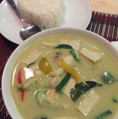 green Thai curry  at Taste from Heaven in Chiang Mai