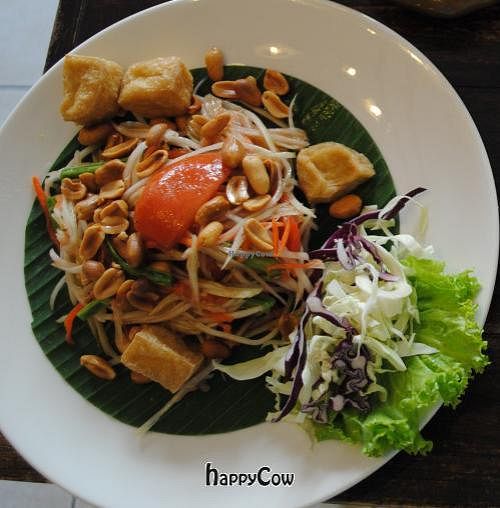 Thai papaya salad... yummmm at Taste from Heaven in Chiang Mai