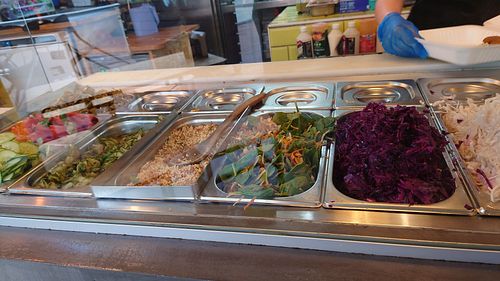 Fresh ingredients at Falafel Corner in Cardiff