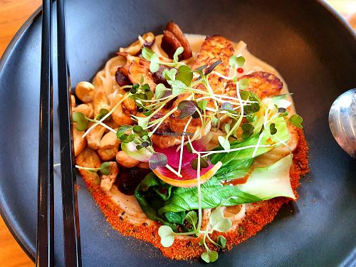 Spicy udon at Althea in Chicago