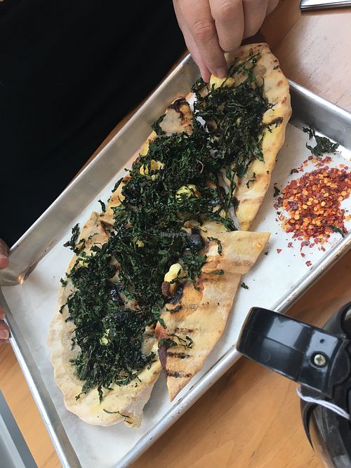 Kale flat bread at Althea in Chicago