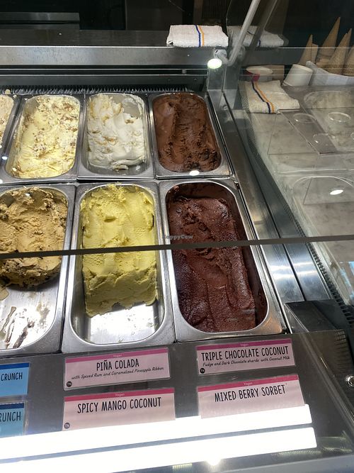 Vegan Options on Right Side - Yum Spicy 🥭 Mango 😛  at Bi-Rite Creamery in San Francisco