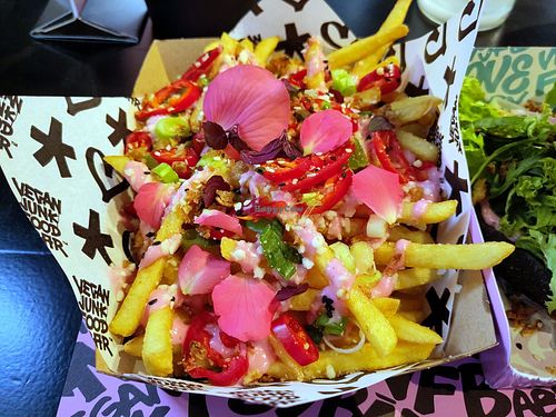 Loaded fries at Vegan Junk Food Bar - Downtown in Amsterdam
