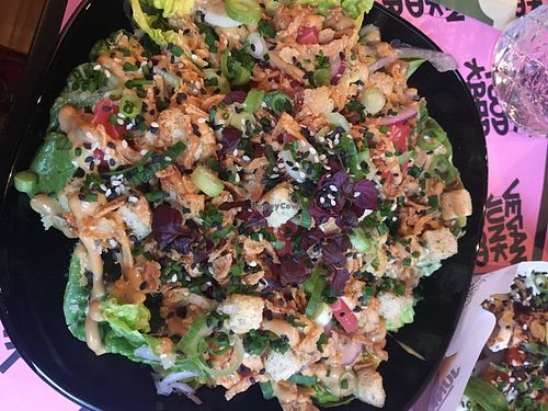 Salad with vegan sashimi  at Vegan Junk Food Bar - Downtown in Amsterdam