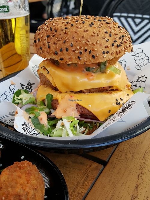 Its a burger. at Vegan Junk Food Bar - Downtown in Amsterdam