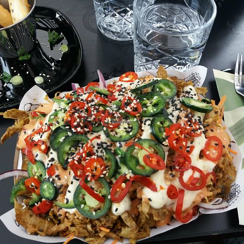Loaded fries at Vegan Junk Food Bar - Downtown in Amsterdam