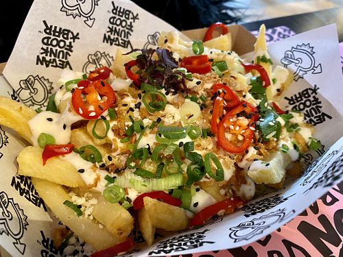 truffle fries  at Vegan Junk Food Bar - Downtown in Amsterdam