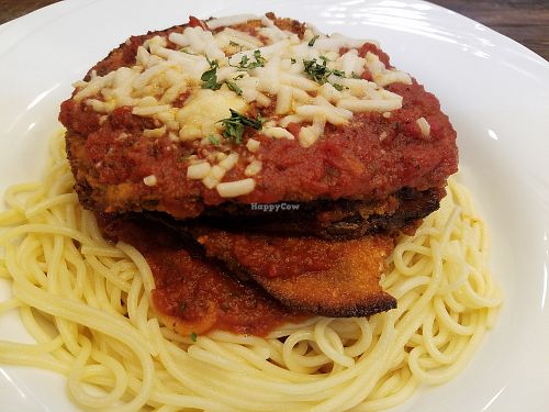 Eggplant parmesan at Julie Goes Green in Los Angeles