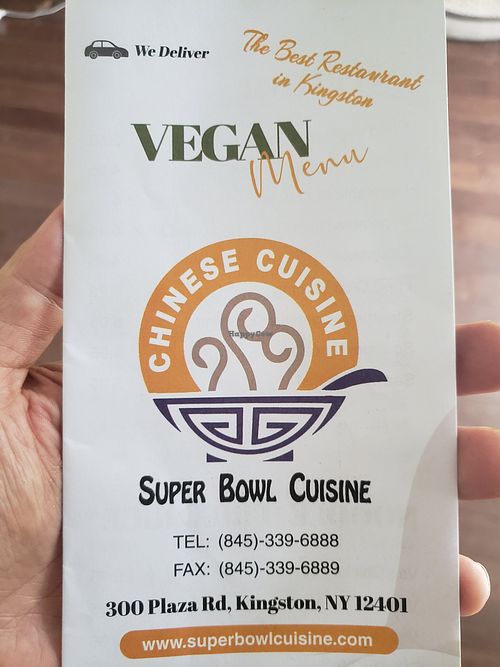 Separate vegan menu! at Super Bowl Cuisine in Kingston