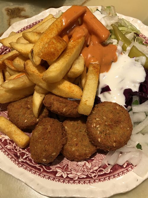 Falafel and chips  at Selam Helal in Dusseldorf