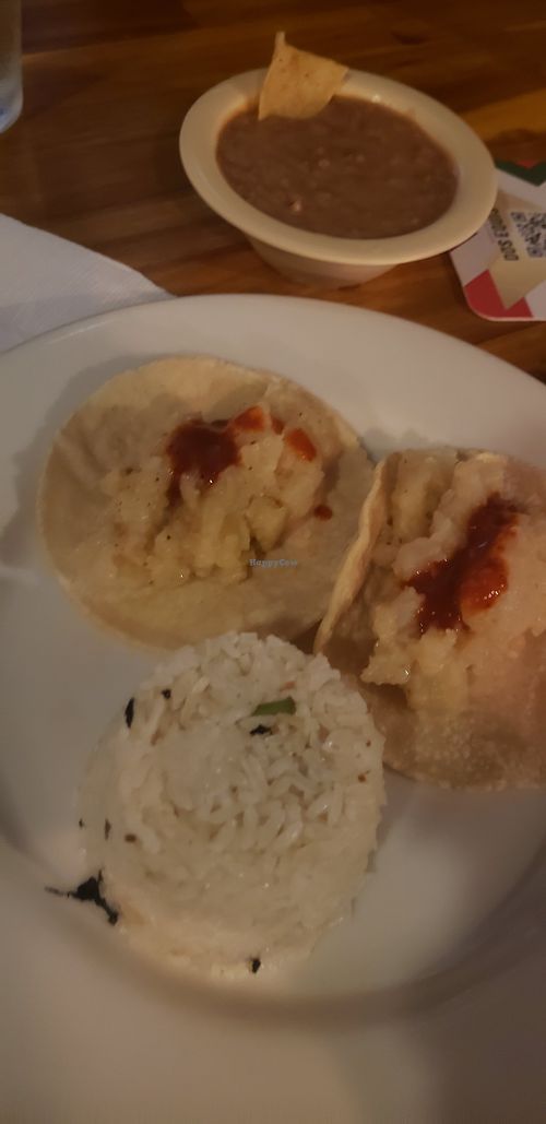 Papa potato tacos at La Serenata Restaurant in West Los Angeles