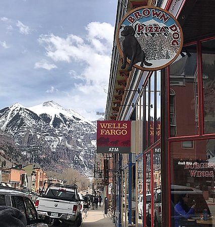 Brown Dog Pizza in Telluride! at Brown Dog Pizza in Telluride