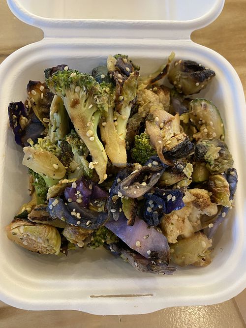 Roasted vegetable salad  at Down to Earth in Fort Nelson