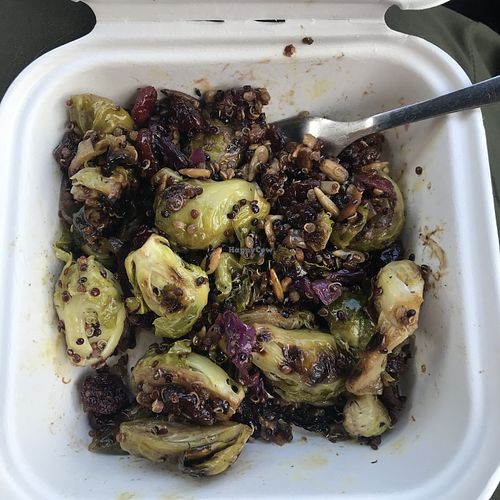 Quinoa Brussels sprouts salad at Down to Earth in Fort Nelson