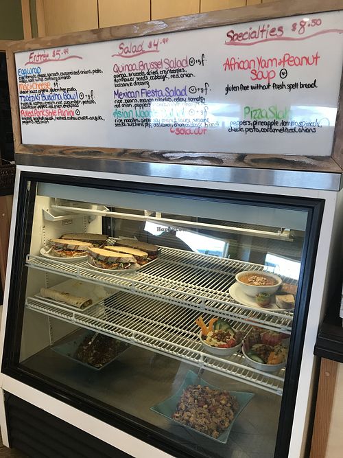 Lunch deli case at Down to Earth in Fort Nelson