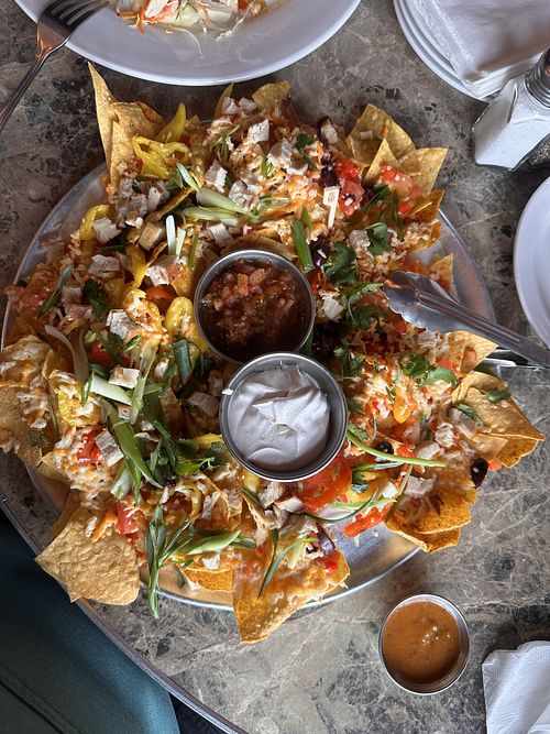 Plant-based loaded nachos with Swap chick’n  at Beertown Public House in London