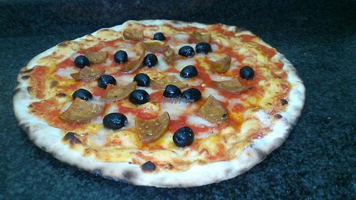 Vegan pizza  at Pizzeria Vegana New Point in Cagliari