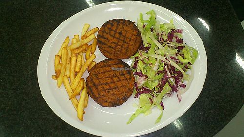 Vegan burgers  at Pizzeria Vegana New Point in Cagliari