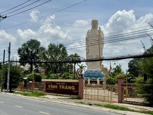 Giant Buddha at the temple opposite the restaurant. A great landmark to aim for!  at Bo De Quan in My Tho