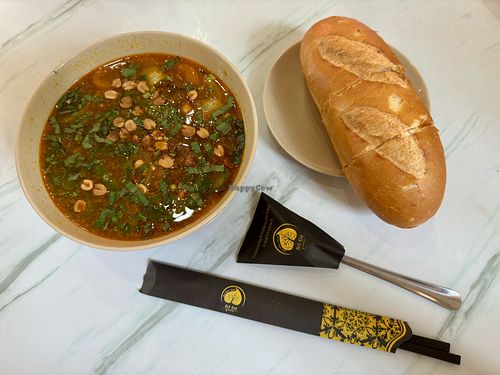 Vegetarian (but vegan!) stir fried beef  at Bo De Quan in My Tho