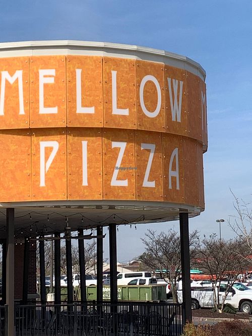 Entrance to restaurant at Mellow Mushroom in Little Rock