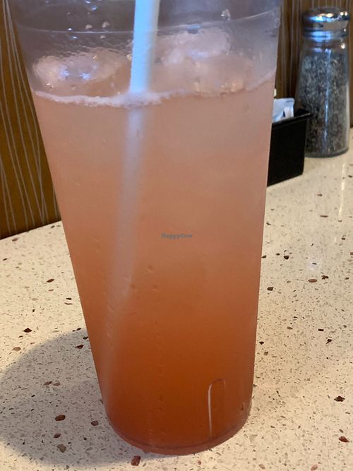 Strawberry lemonade limeade drink at Mellow Mushroom in Little Rock