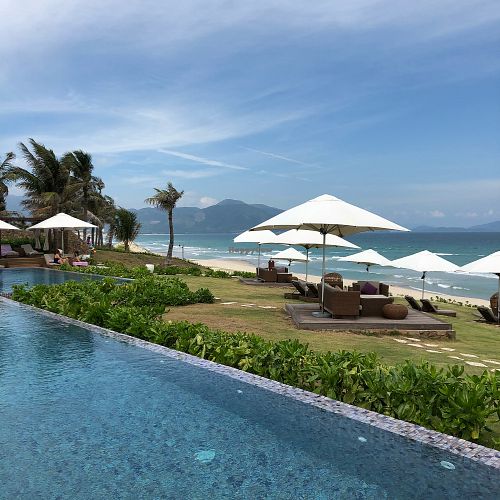 View from restaurant  at Fusion Resort in Cam Ranh