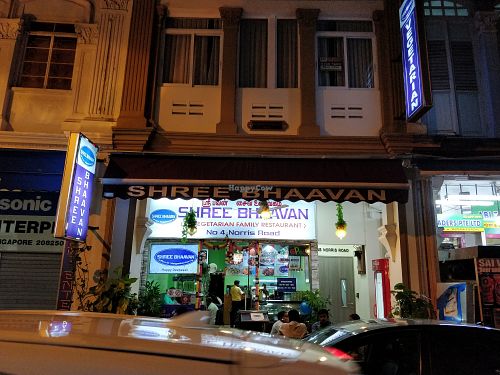Restaurant exterior view at Shree Bhaavan - Norris Rd in Central Singapore