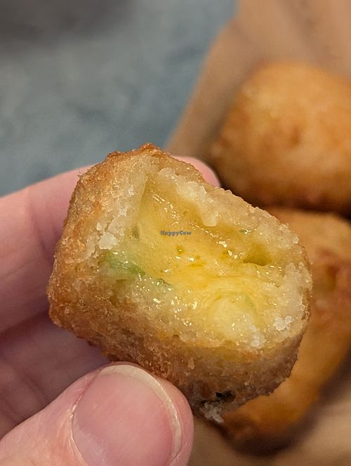 Inside the chili cheese bites at Swing Kitchen - Georgenstraße in Berlin