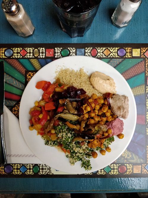 Lots of vegan choices at Disneyland - Agrabah Cafe in Chessy