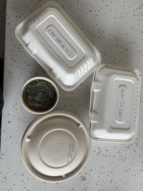 Compostable packaging  at St. Veg in Rockville