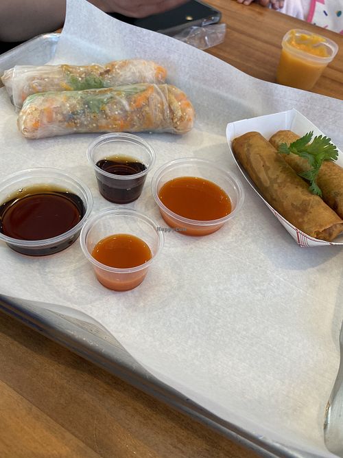 Summer rolls and crispy rolls at St. Veg in Rockville