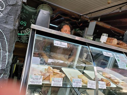 Deli case  at Rios Vegan Food in Puerto Viejo De Talamanca