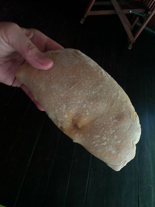 The empanada was quite big at Rios Vegan Food in Puerto Viejo De Talamanca