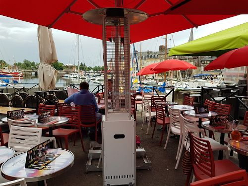 Anchors view from outside seating area at Ancora in Honfleur