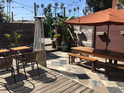 Cute outdoor patio at AVO Cafe in Santa Monica