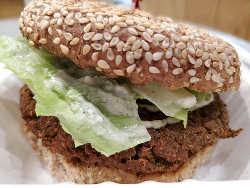 Veggie burger at AVO Cafe in Santa Monica