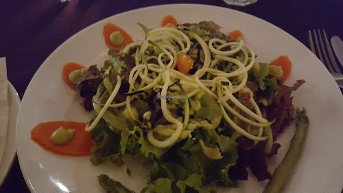 Fresh Salad with avocado lime no oil dressing at Art Cafe Hemingway in Kapaa