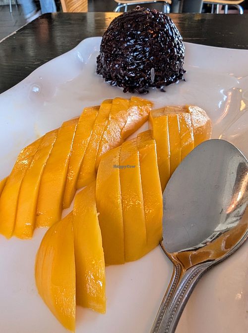 Mango with wild sticky rice at Bulan Thai Vegetarian Kitchen - Silver Lake in Los Angeles