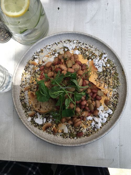 Smashed beans at KIND in Auckland