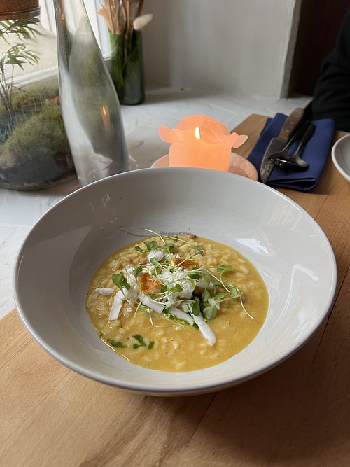 Fermented orange risotto  at Magu in Helsinki