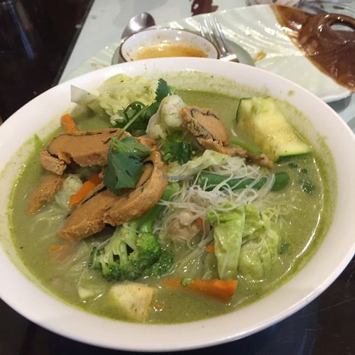 Thai green curry soup at Chat For Tea in Ballarat