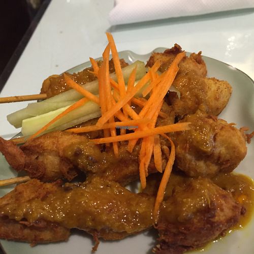 Satay skewers at Chat For Tea in Ballarat