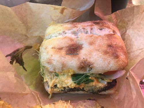 Veggie burger  at The Cosmic Kitchen in Haleiwa